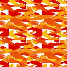 Seamless geometric orange pattern with shapes