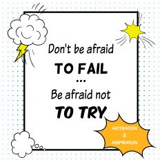 Inspirational and motivational quote is drawn in a comic style N3