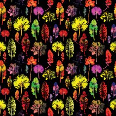watercolor pattern of leaves seamless texture background N17