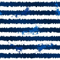 Dark blue ink stripes and splashes seamless pattern