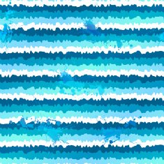 Blue grunge paint stripes seamless pattern