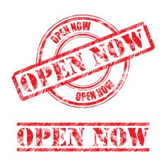 Rubber stamp design OPEN NOW
