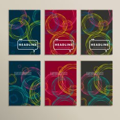 Set abstract circles on a colored background N4
