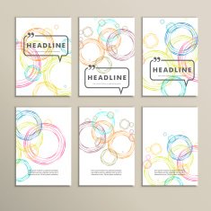Abstract colored circles on a white background N2