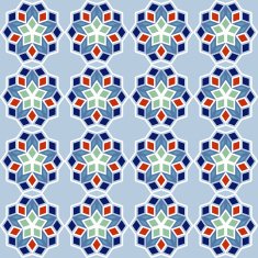 Ornamental seamless pattern arabic or nordic tile style vector