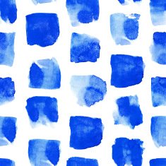 Watercolor blue stain sliding rows geometric seamless pattern