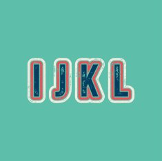 I J K L - Grunge Colorful Retro Type N2