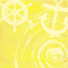 light yellow tone with retro vintage style and isolate ship
