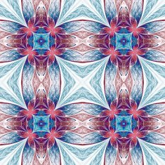 Symmetrical flower pattern in stained-glass window style on light N8