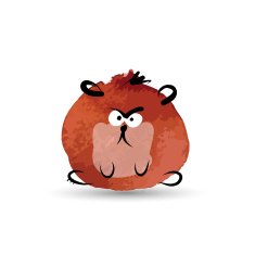 Funny bear Watercolor sketch for your design N2