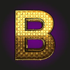 B Vector Golden Letter Free Image Download