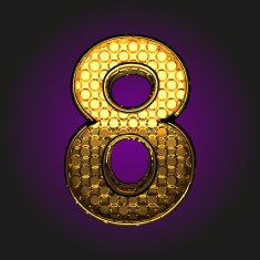 8 vector golden letter