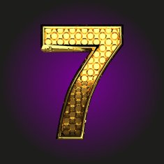 7 vector golden letter