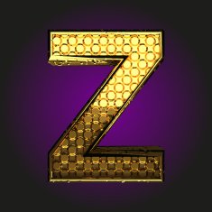 z vector golden letter