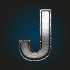 j vector metal letter