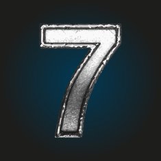 7 vector metal letter