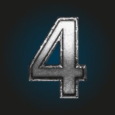 4 vector metal letter