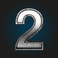 2 vector metal letter