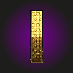 i vector golden letter