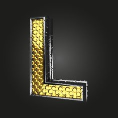 l vector golden and silver letter N2