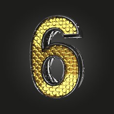 6 vector golden and silver letter N2