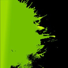 Vector green paint left oriented splash