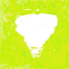 Abstract paintbrush label at green artistic paper (2) N2