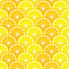 Seamless pattern with lemon and orange slices