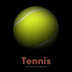 Tennis ball in the dark background N2