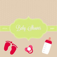 different objects for newborn on light background