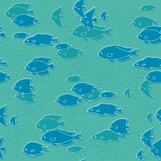 Sea color tile with fishes N2