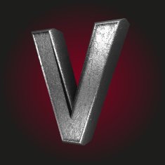 v metal letter