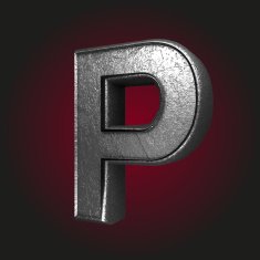 p metal letter