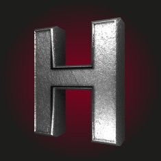 h metal letter