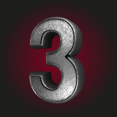 3 metal letter
