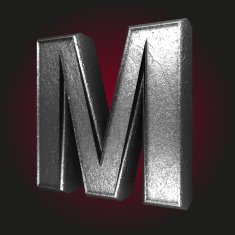 m metal letter