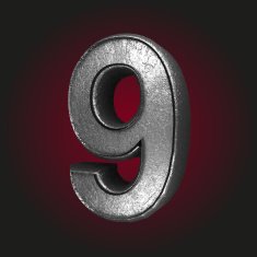 9 metal letter