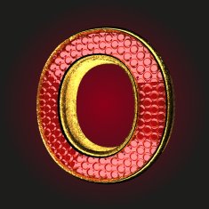 o red letter with gold