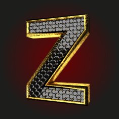 z black letter with gold