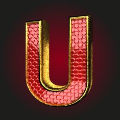 u red letter with gold