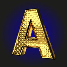 Golden letter A N2