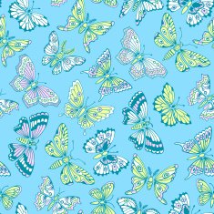 seamless pattern with decorative butterflies N23