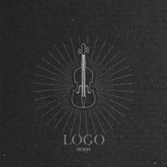vector illustration with the violin on cardboard texture music