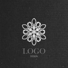 vector illustration with a graceful snowflake on cardboard texture
