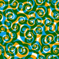 Curls seamless pattern vector background