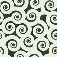 Funny curls seamless pattern black and white vector background N2