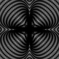 Moire pattern vector op art background Hypnotic backdrop