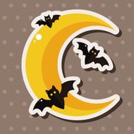 Halloween moon theme elements N6