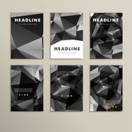 Set of vector patterns triangles for books
