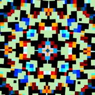 Abstract Geometric Kaleidoscope Pattern Creative Pixel Style Background Digital Design N2